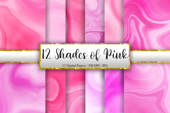 12 Shades of Pink Marble Background and Textures