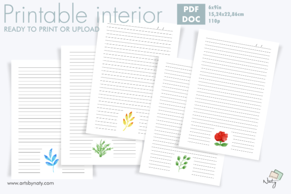 Beautiful Floral Botanical Lined Journal
