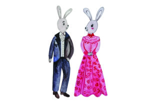 Bunny in Formal Attire for Easter