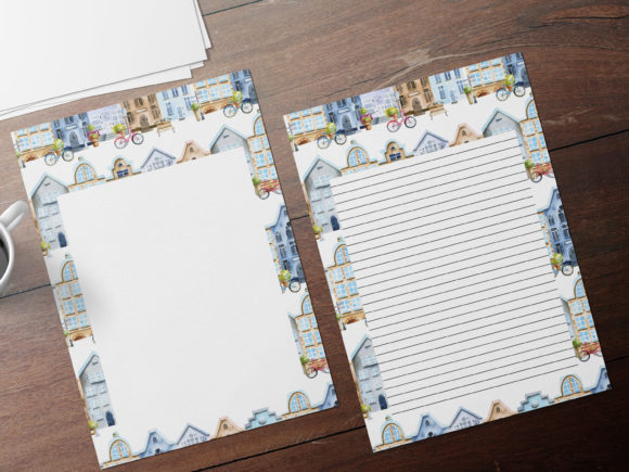 Colorful Houses Stationery and Print Templates