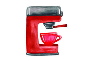 Espresso Machine - Watercolor for Food Amp Creations