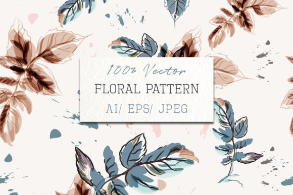 Floral Vector Flower Pattern for Editorial and Web Design