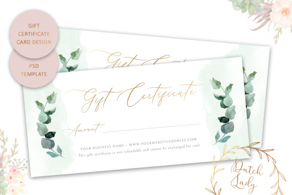 Gift Certificate Template Single Side 2 Print Templates
