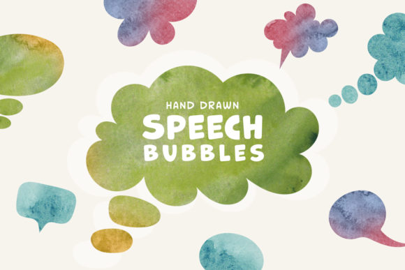 Hand Drawn Speech Bubbles and Decorative Elements