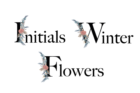 Initials Winter Flowers