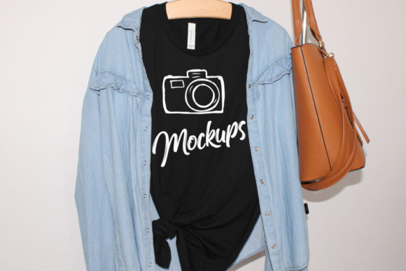 Mockup Black T-Shirts for Local Business Branding