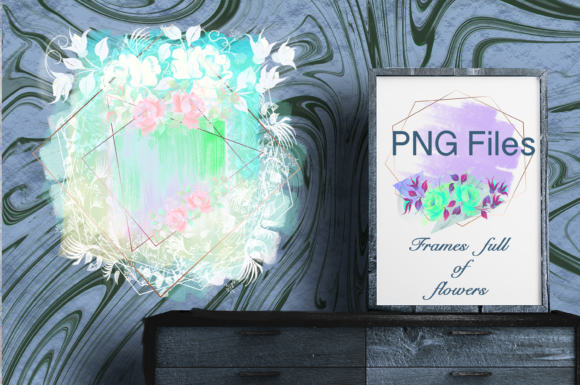 New Painters Fresh Flowers Frames Graphic Templates