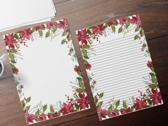 Notes Paper, Christmas Stationary Sheets and Print Templates