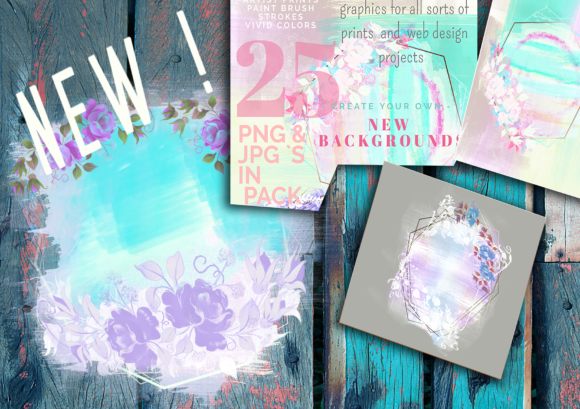 Painters Designs - Flowers in Paint and Print Templates