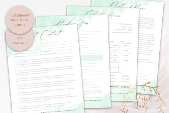 Photography Form Template Bundle 3 and Print Templates