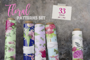 Pink Floral Patterns Set for Creative Design
