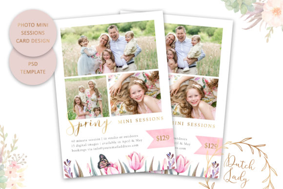 PSD Photo Session Card Template 59 and Print Templates