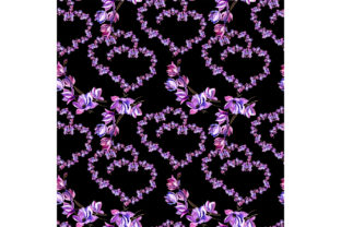 Seamless Love Pattern Purple and Patterns