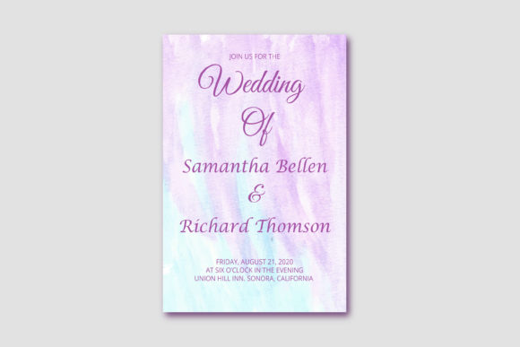 Wedding Invitation Pastel Color and Print Templates
