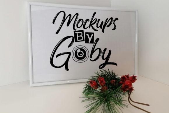 White Frame Picture Mockups, Holiday for Branding and Marketing